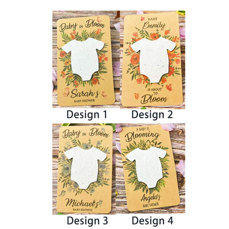 Seed Paper Baby Shower Favors Baby In Bloom