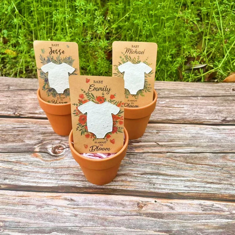 Seed Paper Baby Shower Favors Baby In Bloom