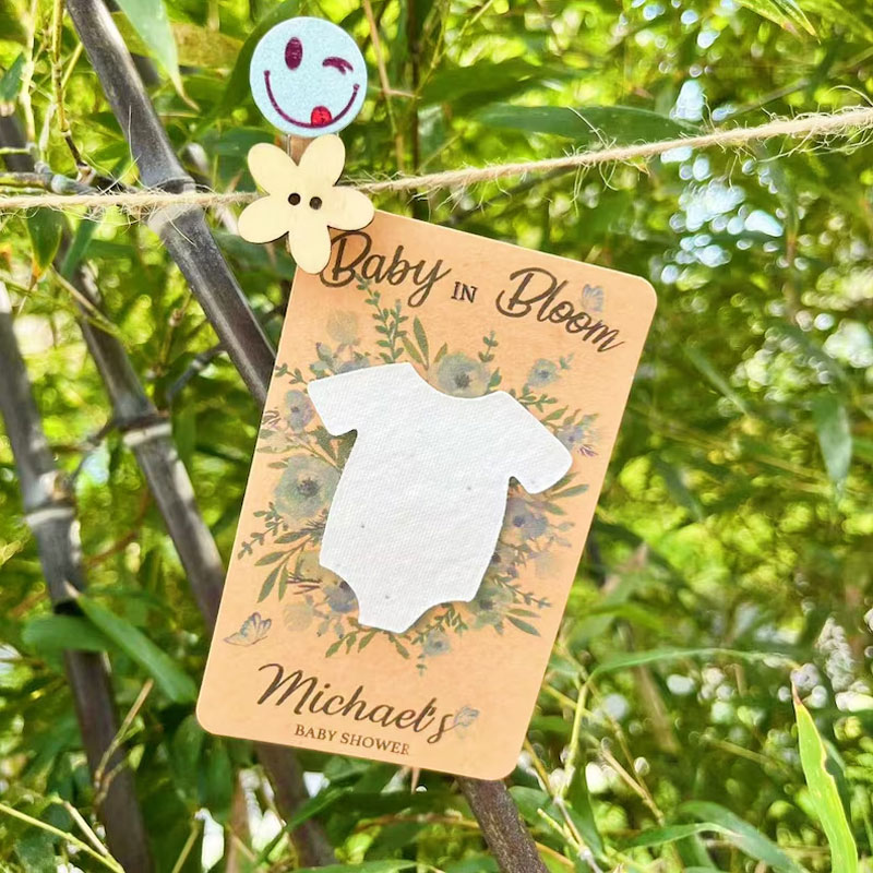 Seed Paper Baby Shower Favors Baby In Bloom