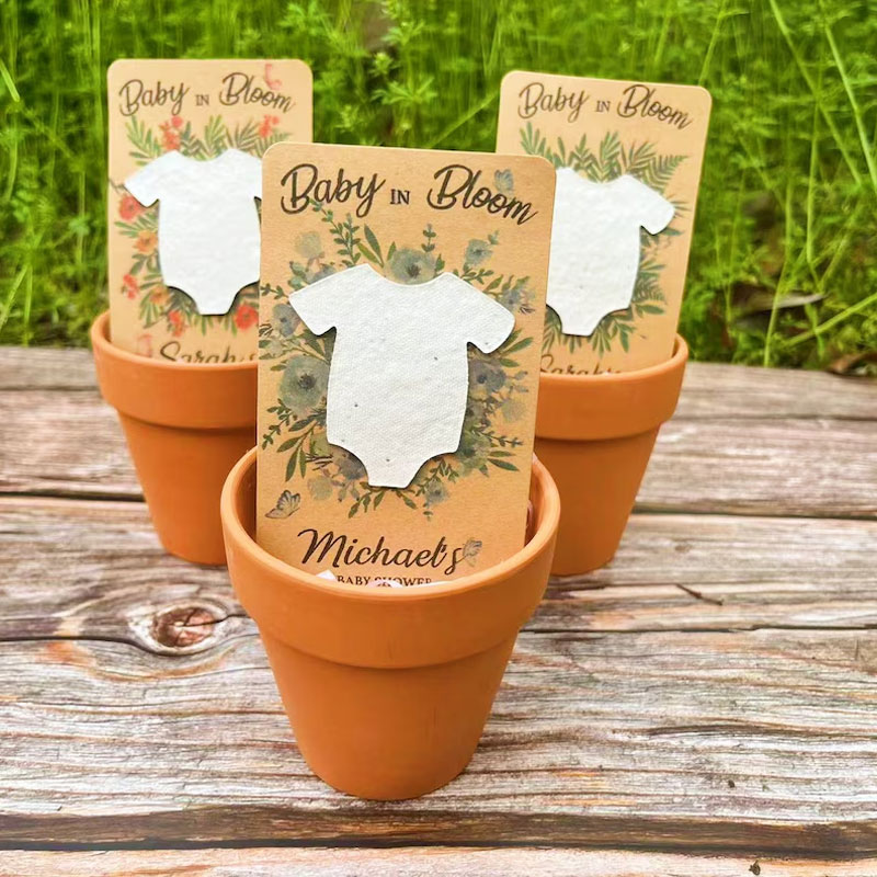 Seed Paper Baby Shower Favors Baby In Bloom