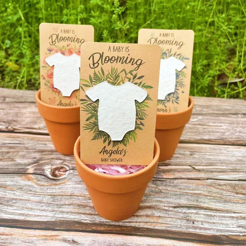 Seed Paper Baby Shower Favors Baby In Bloom