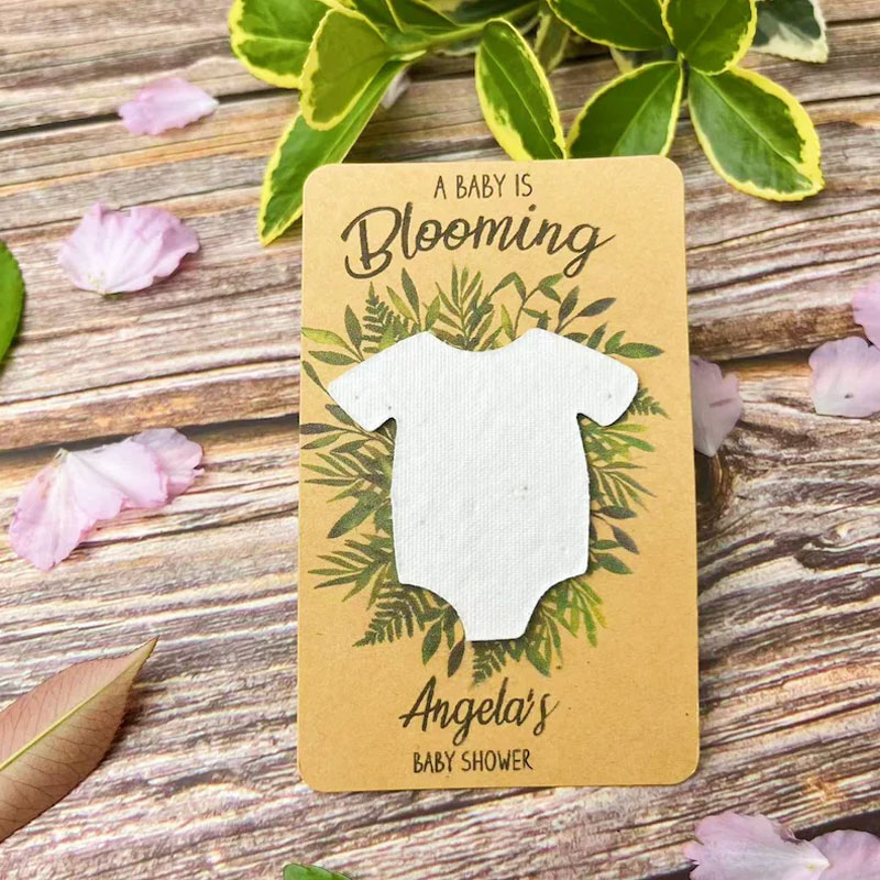 Seed Paper Baby Shower Favors Baby In Bloom