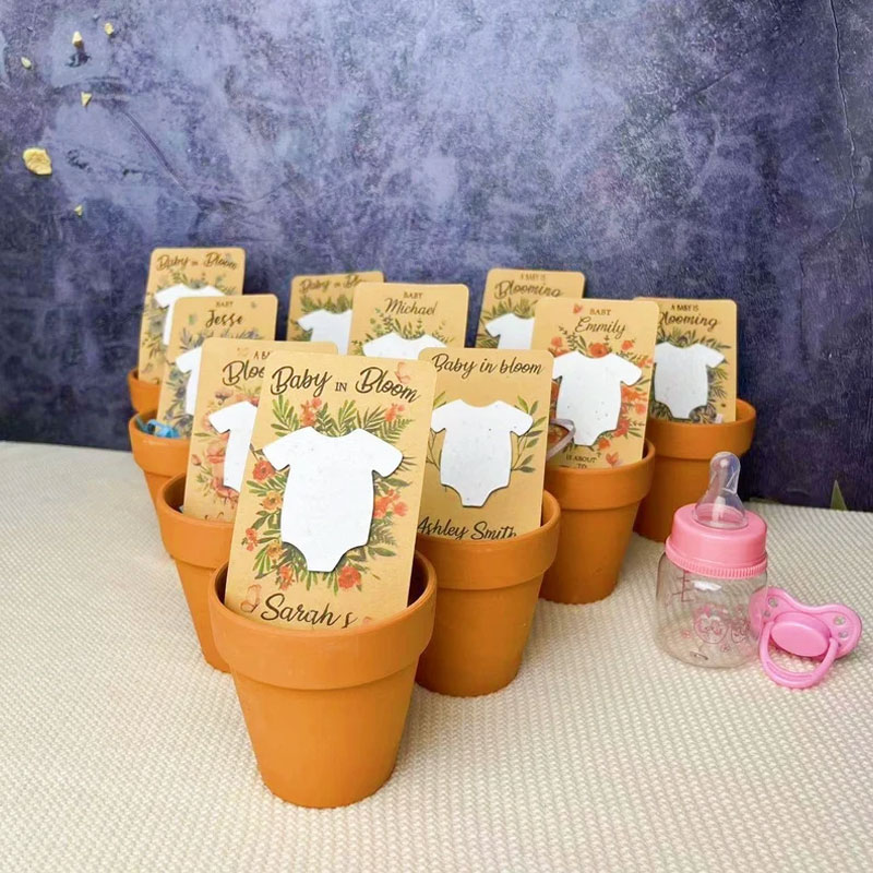 Seed Paper Baby Shower Favors Baby In Bloom