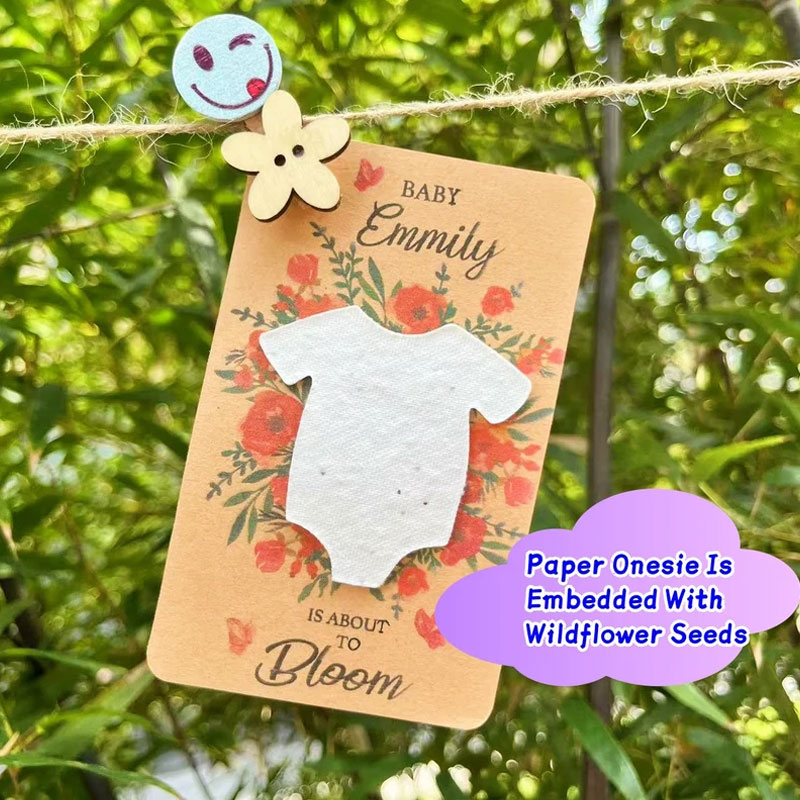 Seed Paper Baby Shower Favors Baby In Bloom