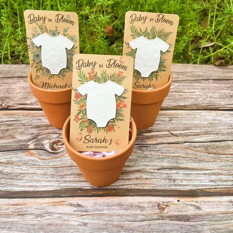 Seed Paper Baby Shower Favors Baby In Bloom