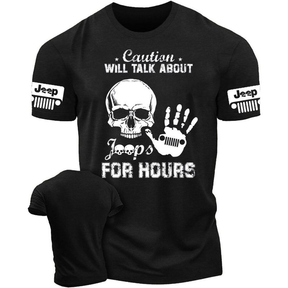 Caution Will Talk About Jps For Hours Skull Men's Tshirt