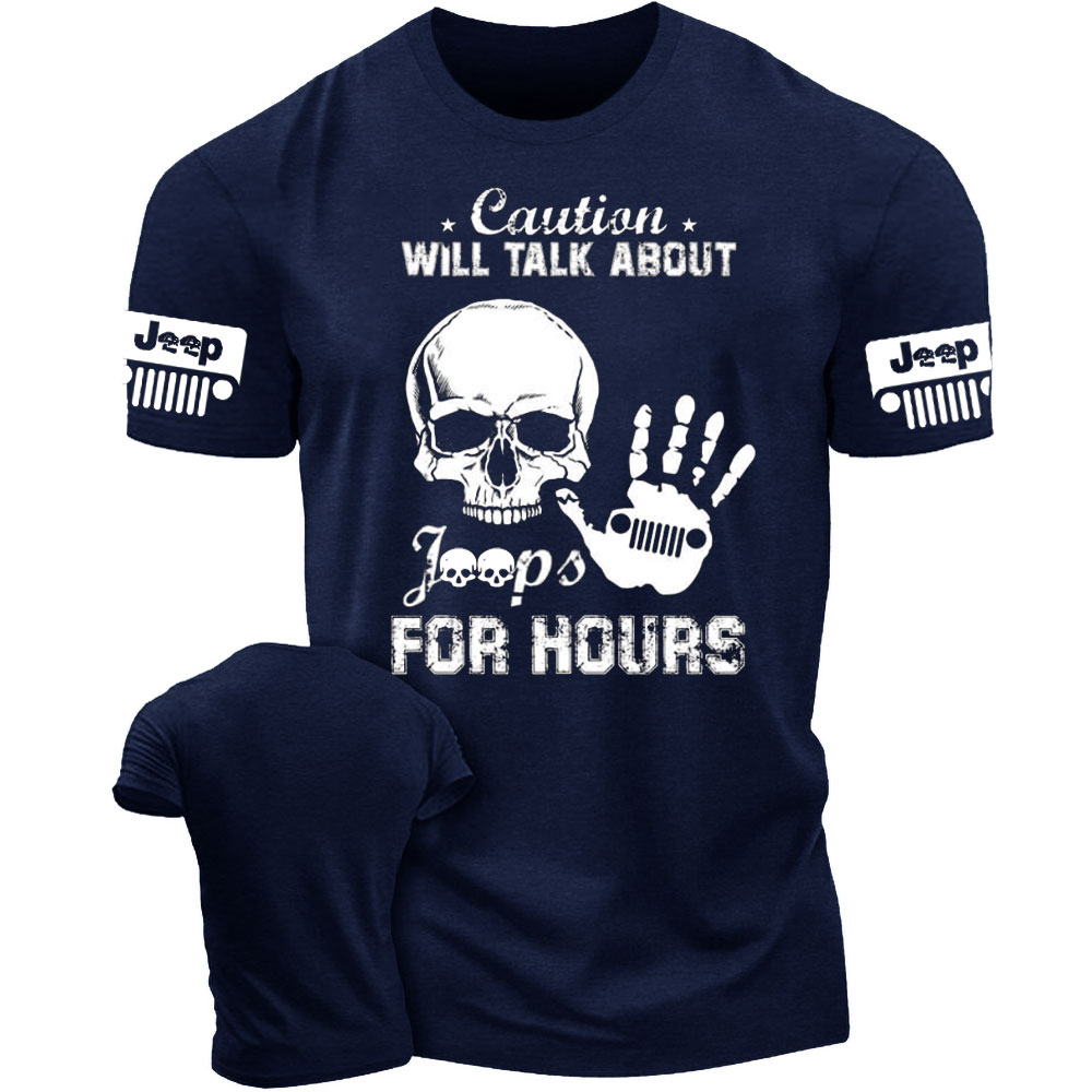 Caution Will Talk About Jps For Hours Skull Men's Tshirt