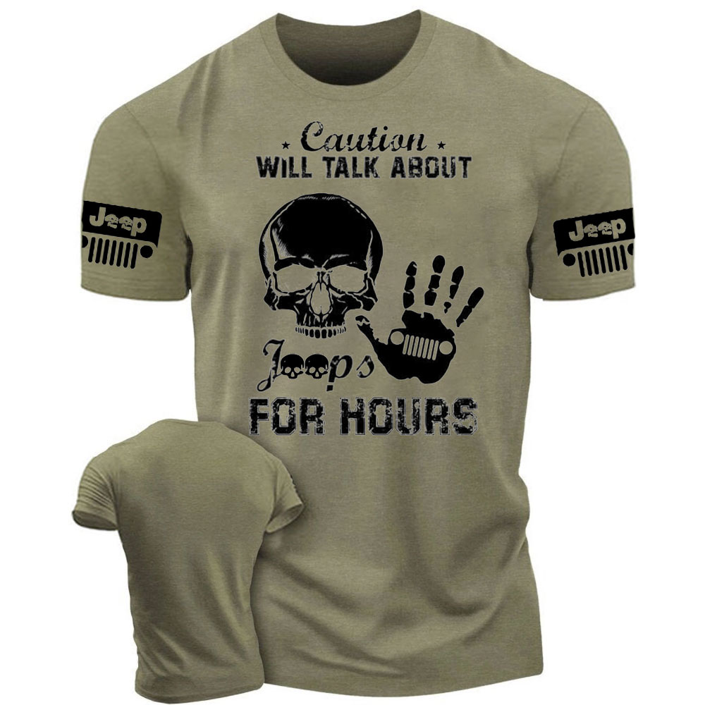 Caution Will Talk About Jps For Hours Skull Men's Tshirt