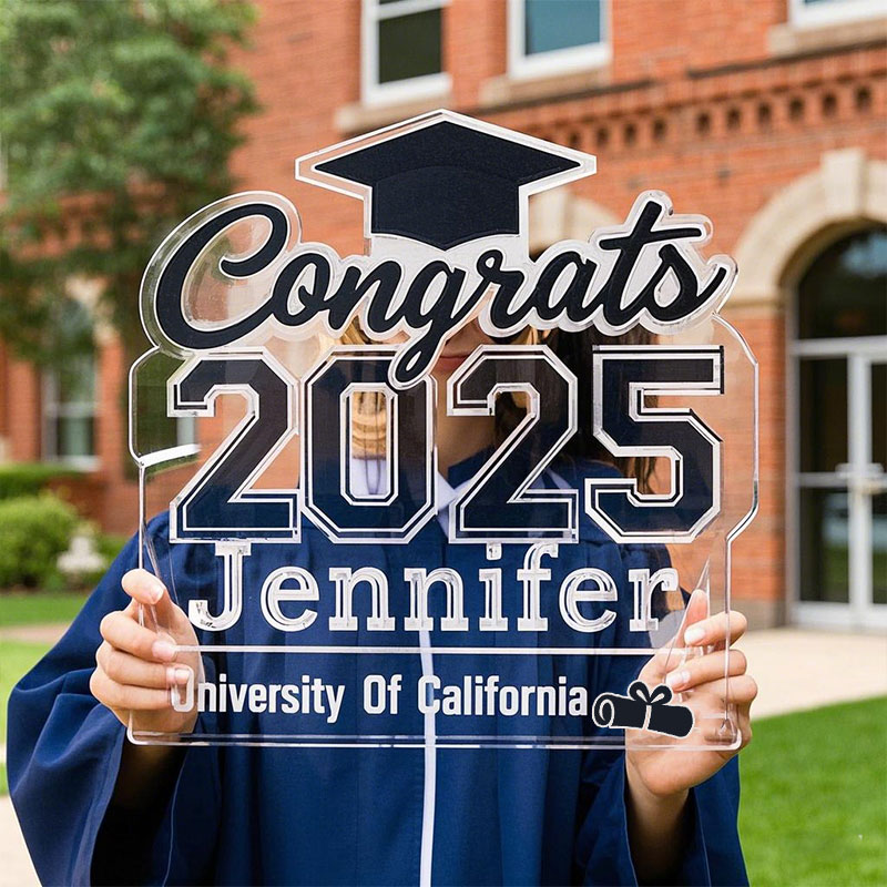 Personalized 2025 Acrylic Transparent Sign for Graduation