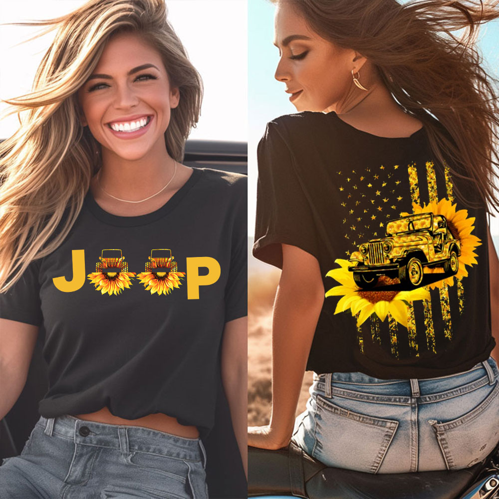 American Flag Sunflower Jp Lover Women T-Shirt