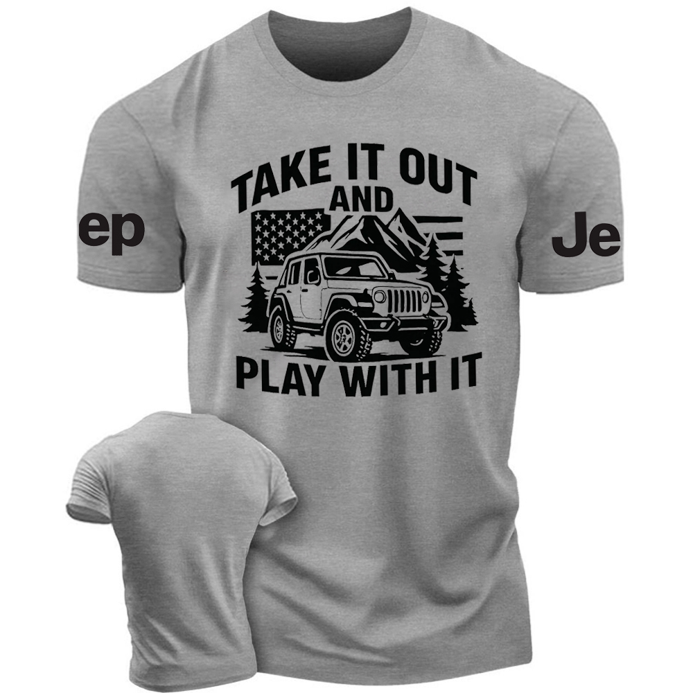 Take It Out And Play With It - Usa Flag Jp Tshirt