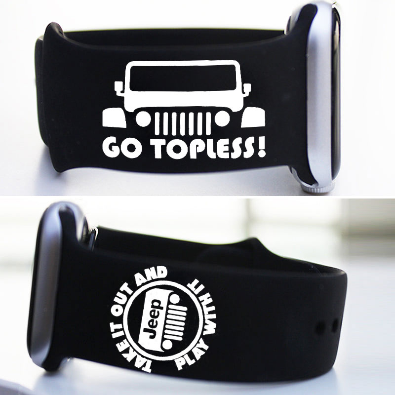 Go Topless Jeep, Take it Out and Play with it Print Colorful Watch Band