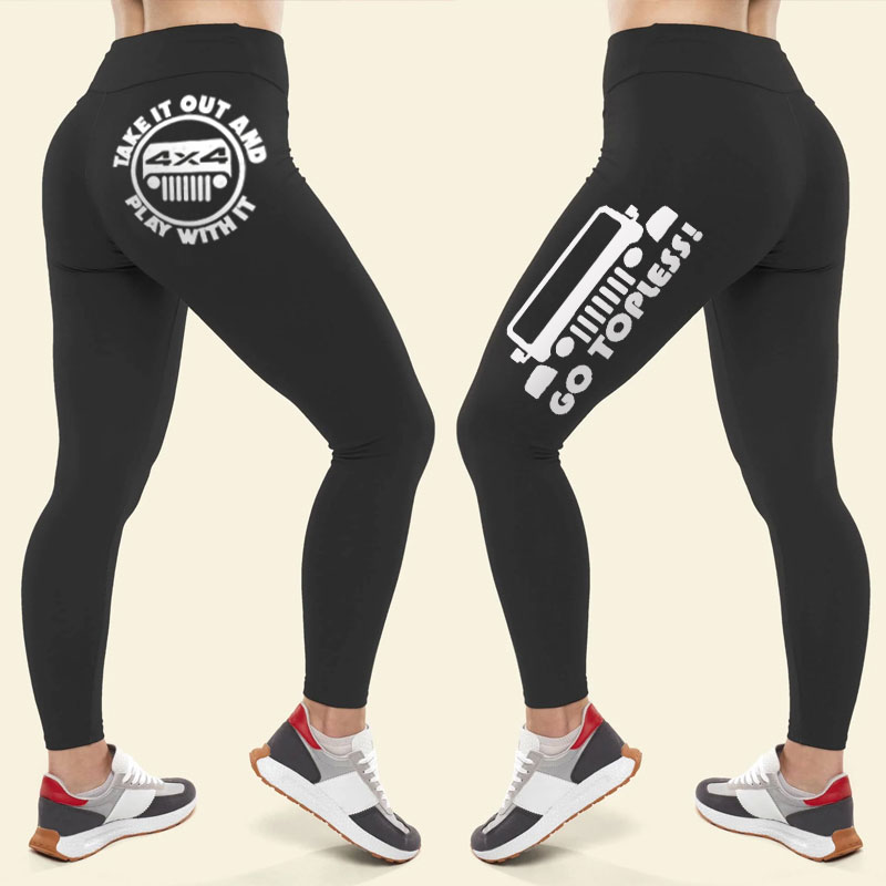 Go Topless Jp, Take it Out and Play with it Leggings Gift for her