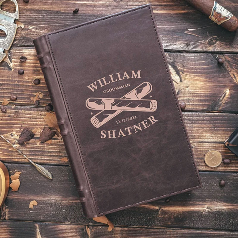 Travel Cigar Case Humidor with Accessories Personalized Leather