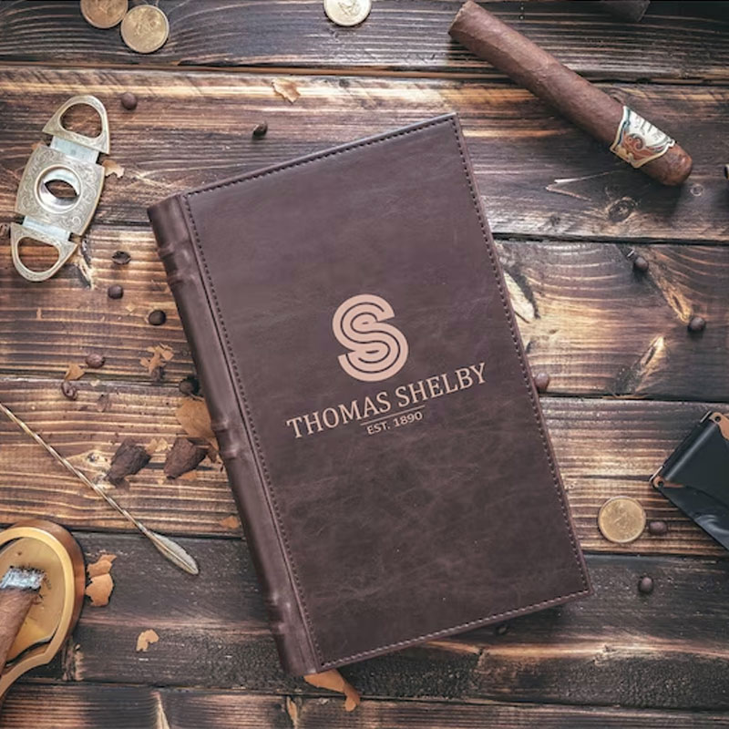 Travel Cigar Case Humidor with Accessories Personalized Leather