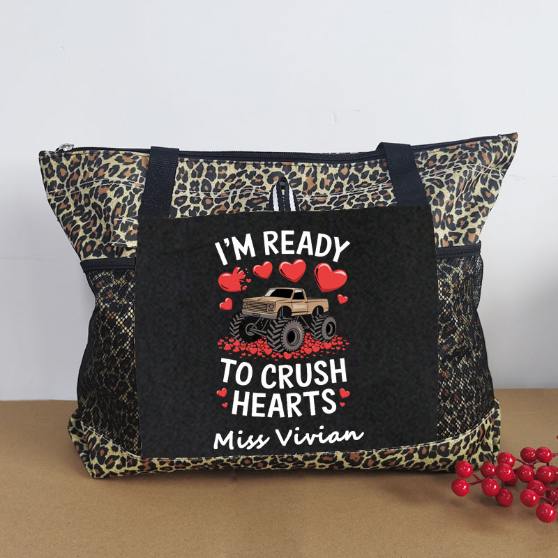 Valentines Day Monster Truck Ready To Crush Hearts Instant Tote Bag