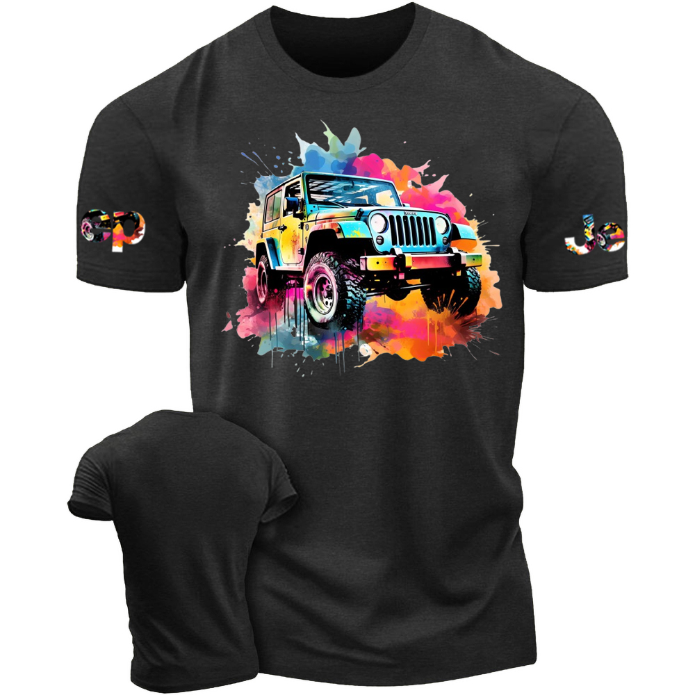 Water Colorful Jp Car - Jp T-Shirt