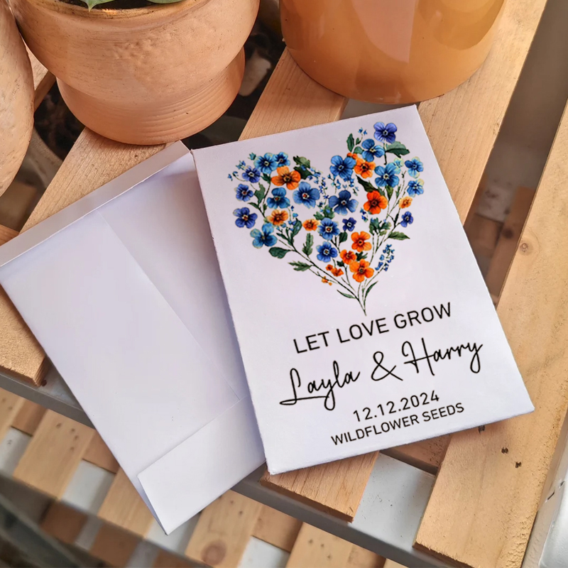 Wedding Favors Wildflower Seed Packets Eco Friendly Gifts