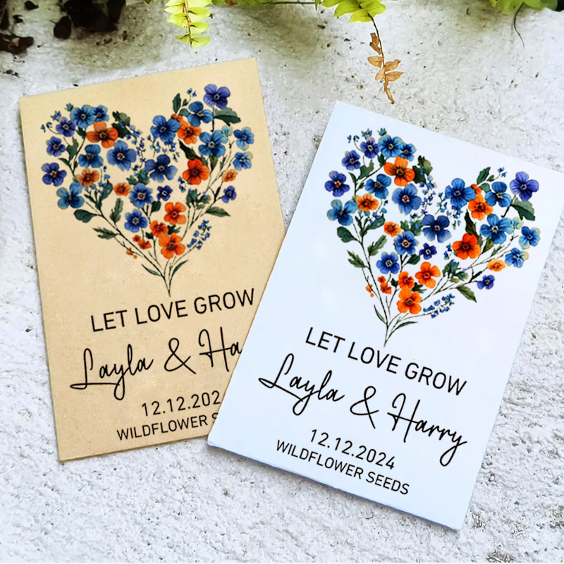 Wedding Favors Wildflower Seed Packets Eco Friendly Gifts