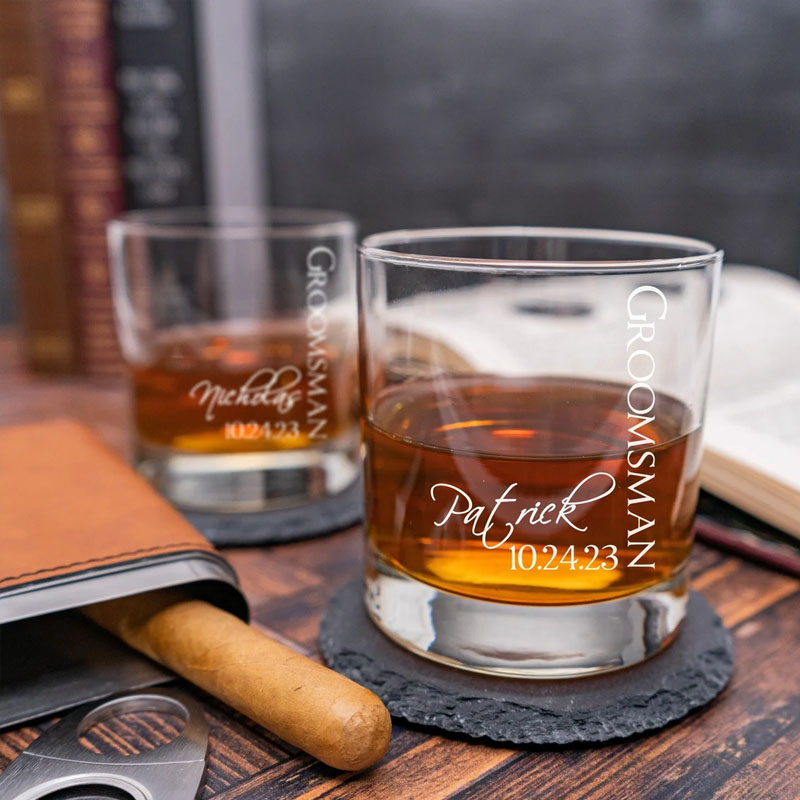 Wedding Glasses Personalized Whiskey Glasses