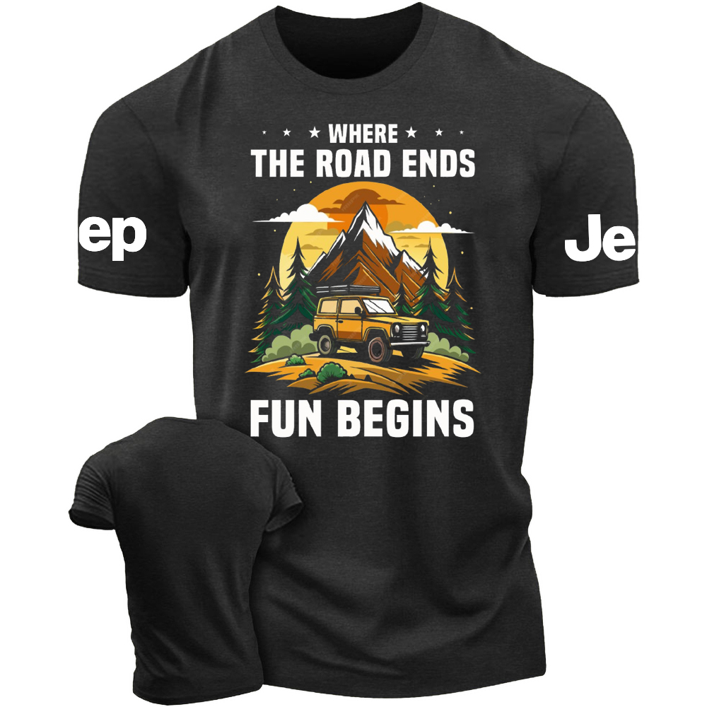 Where The Road Ends Fun Begins Jp T-Shirt