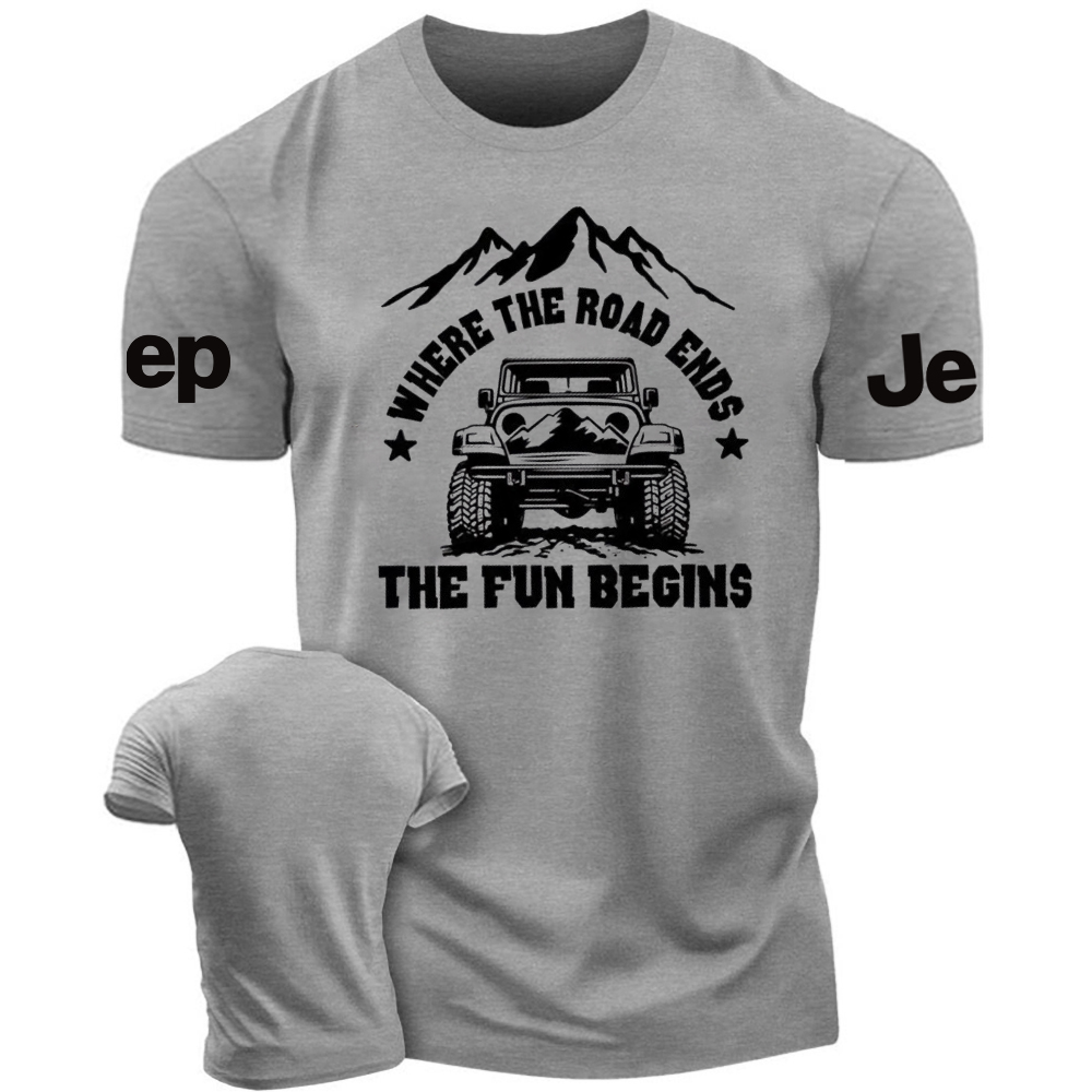 Where the road ends the fun begins 4 Wheeling T-Shirt