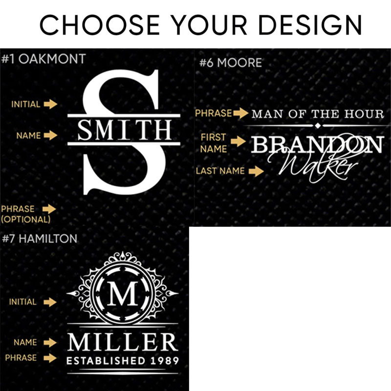 Personalized Round Whiskey Glass with Cigar Holder