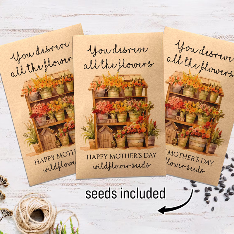 Wildflower Mothers Day Gift Seed Packets Grandma Gift