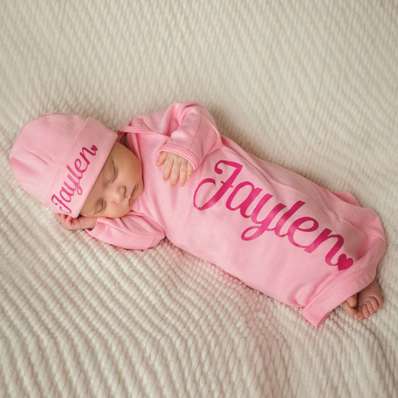 Personalized Newborn Coming Home Outfit Baby Shower Gift