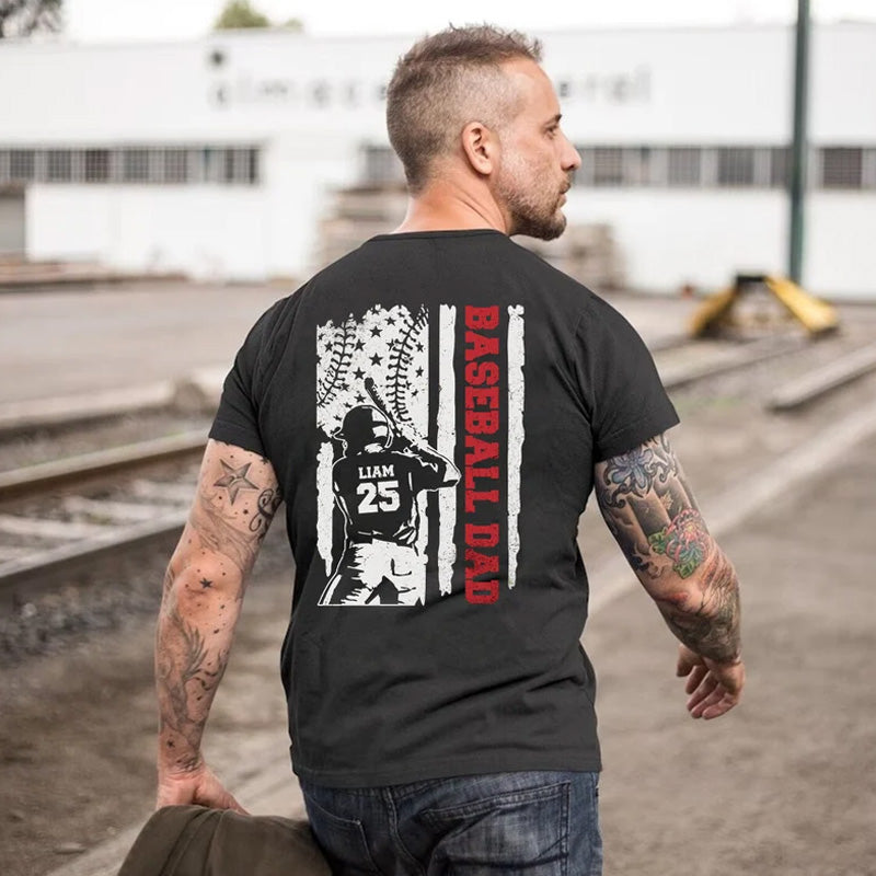 Softball Dad Shirt Custom Name and Number Softball Shirt