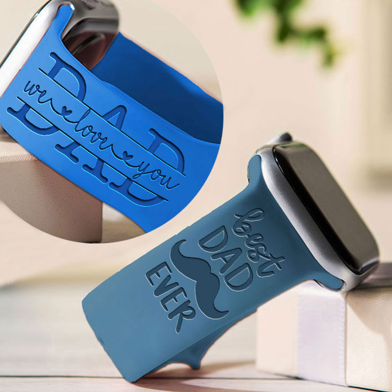 Best Dad Ever Engraved Watch Band Father's Day Gift