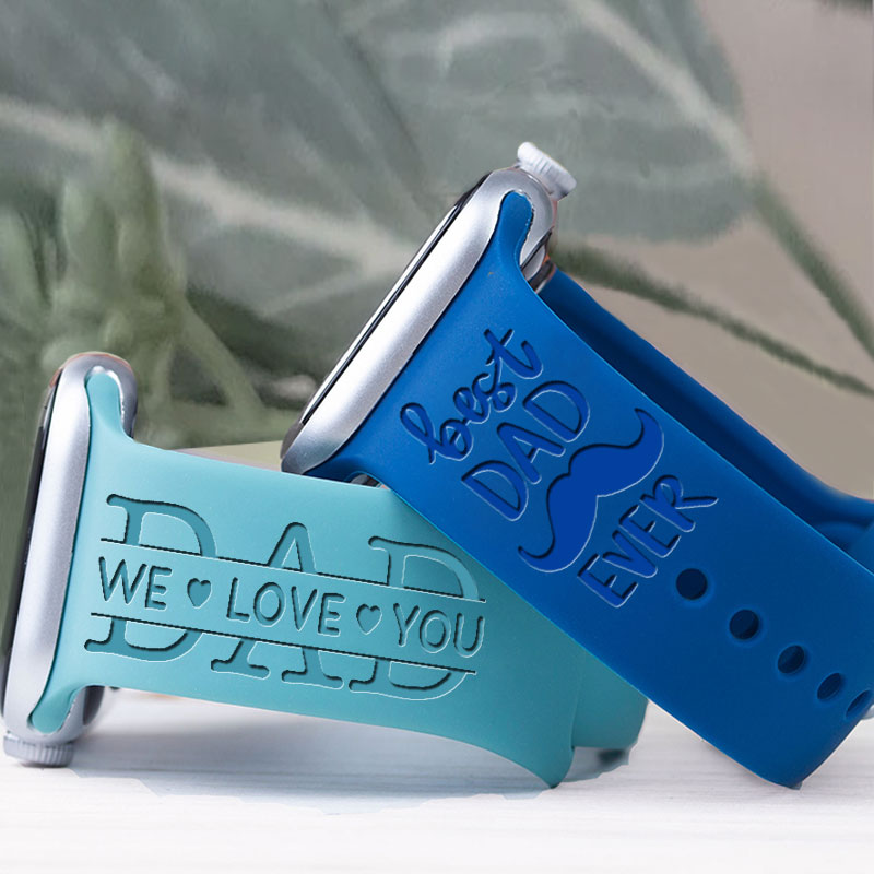 Best Dad Ever Engraved Watch Band Father's Day Gift