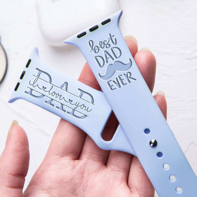 Best Dad Ever Engraved Watch Band Father's Day Gift