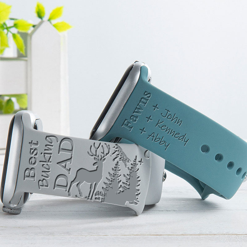 Best Bucking Dad  PAPA Custom Silicone Watch Band