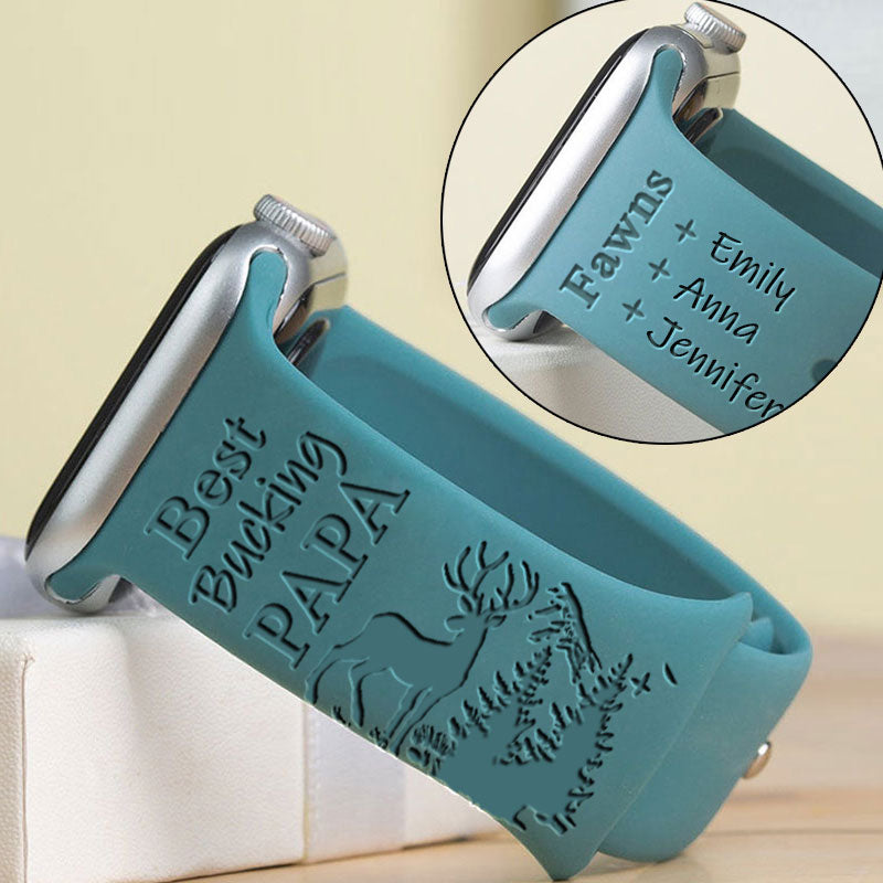 Best Bucking Dad  PAPA Custom Silicone Watch Band