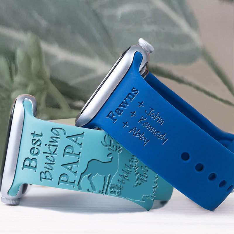 Best Bucking Dad  PAPA Custom Silicone Watch Band