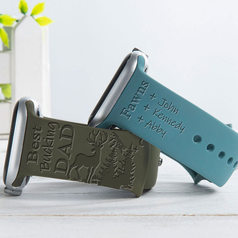 Best Bucking Dad  PAPA Custom Silicone Watch Band