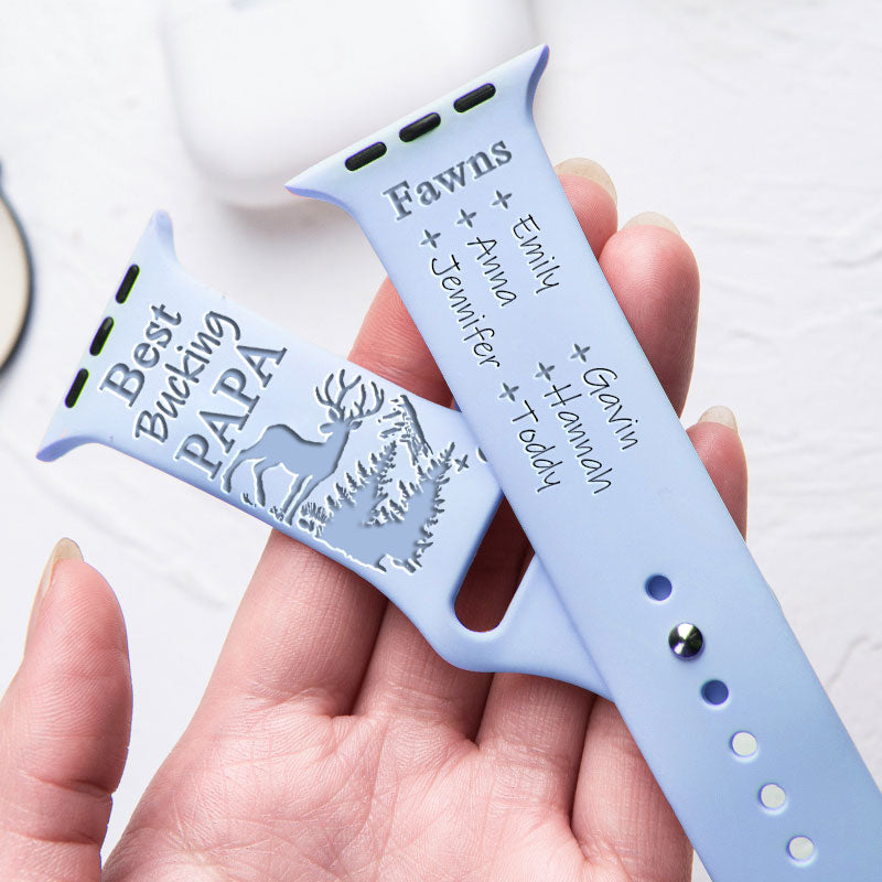 Best Bucking Dad  PAPA Custom Silicone Watch Band