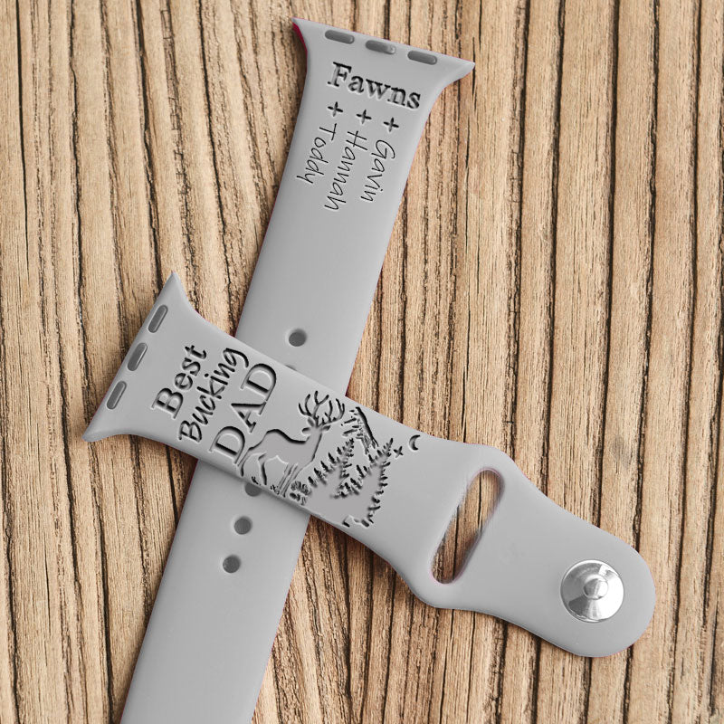 Best Bucking Dad  PAPA Custom Silicone Watch Band