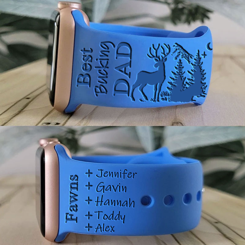 Best Bucking Dad  PAPA Custom Silicone Watch Band