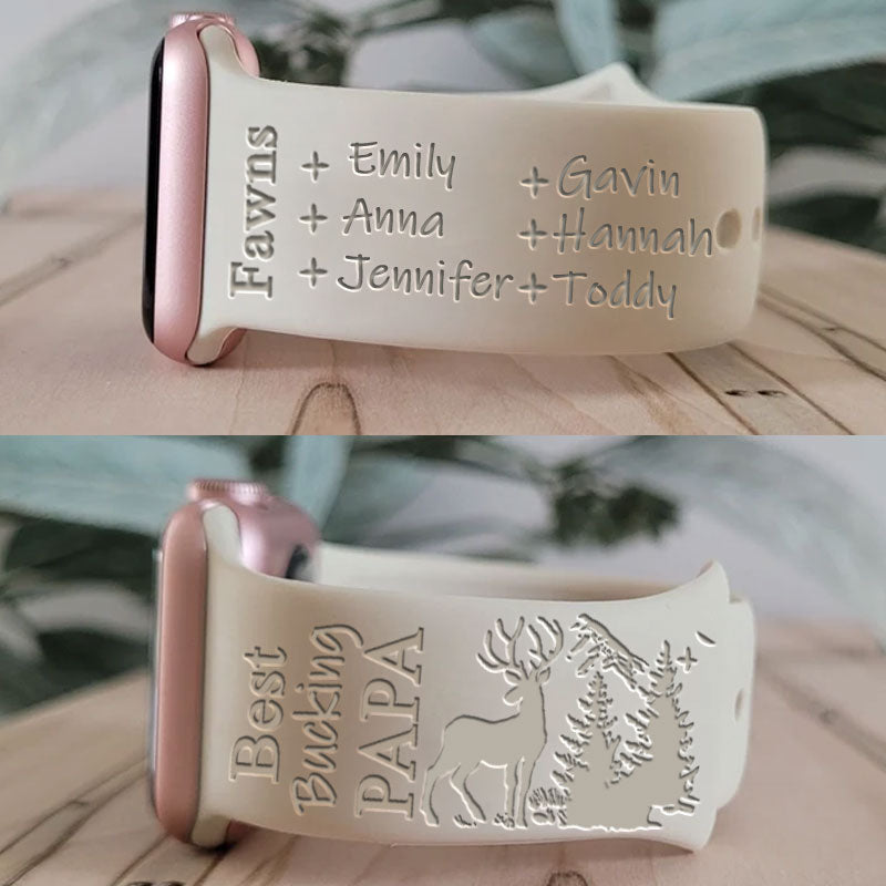 Best Bucking Dad  PAPA Custom Silicone Watch Band