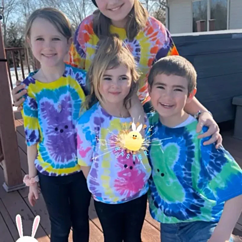 Easter Peeps Marshmallow Bunny Rabbit Spring Hippity Hop Tie Dye t-Shirt