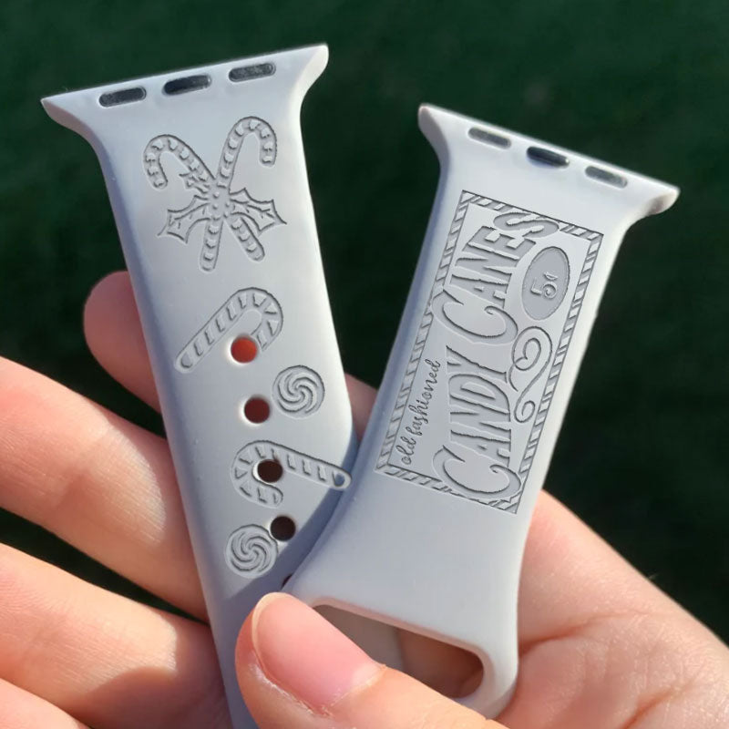 Candy Cane Christmas Watch Band