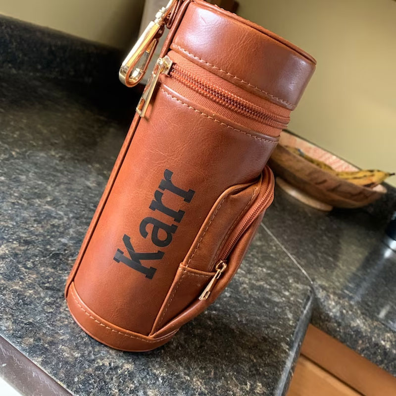 Personalized CIGAR HUMIDOR CASE Holder Leather Cigars Engraved Men Gift