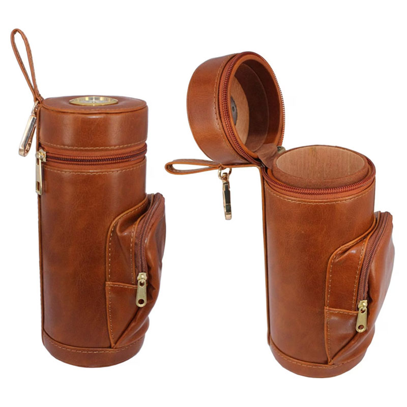 Personalized CIGAR HUMIDOR CASE Holder Leather Cigars Engraved Men Gift
