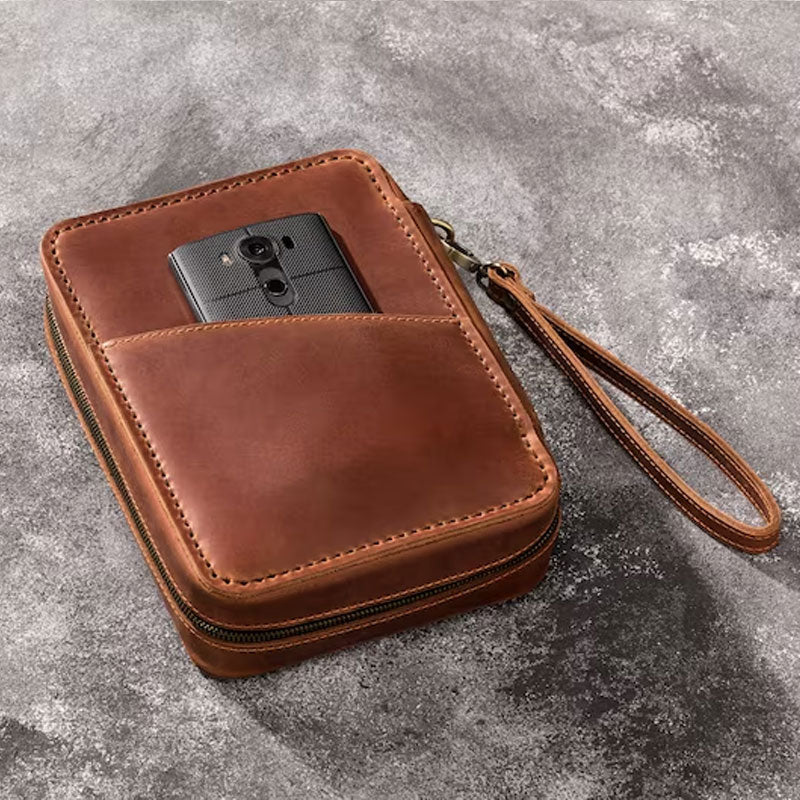 Leather Travel Cigar Box Case For Cigar Accessories