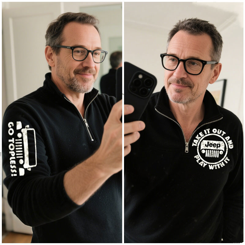 Go Topless Jeep, Take it Out and Play with it Zip Jacket Sweatshirt