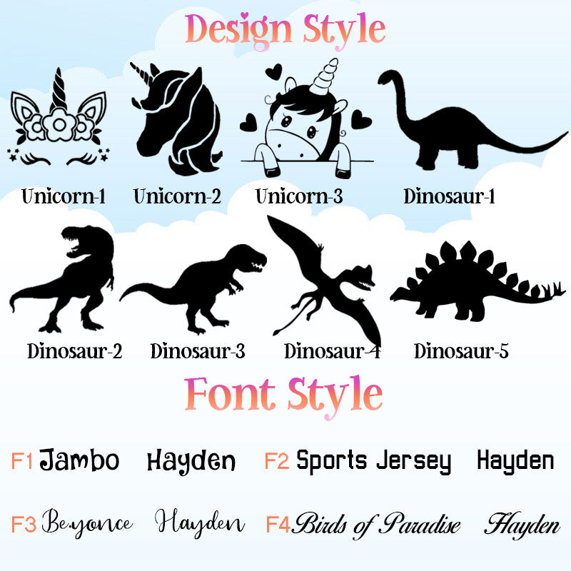 Custom 10 oz BPA Free Baby Unicorn Sippy Cup with Handle