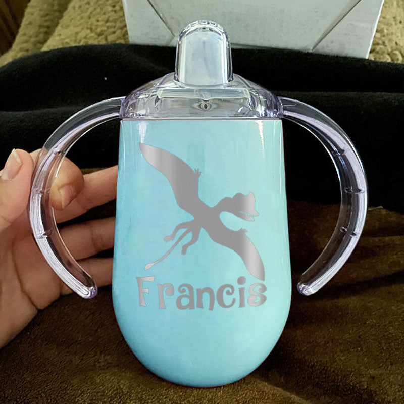 Custom 10 oz BPA Free Baby Unicorn Sippy Cup with Handle