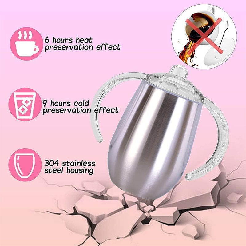 Custom 10 oz BPA Free Baby Unicorn Sippy Cup with Handle